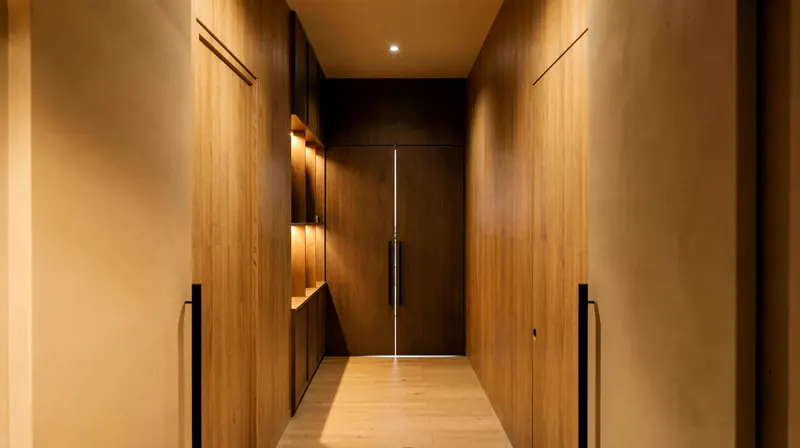 Wood-panelled corridor