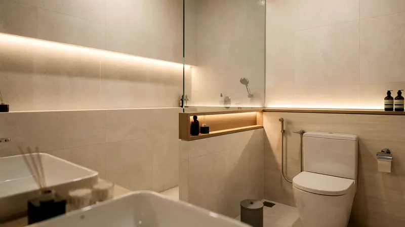 Bathroom with a freestanding tub
